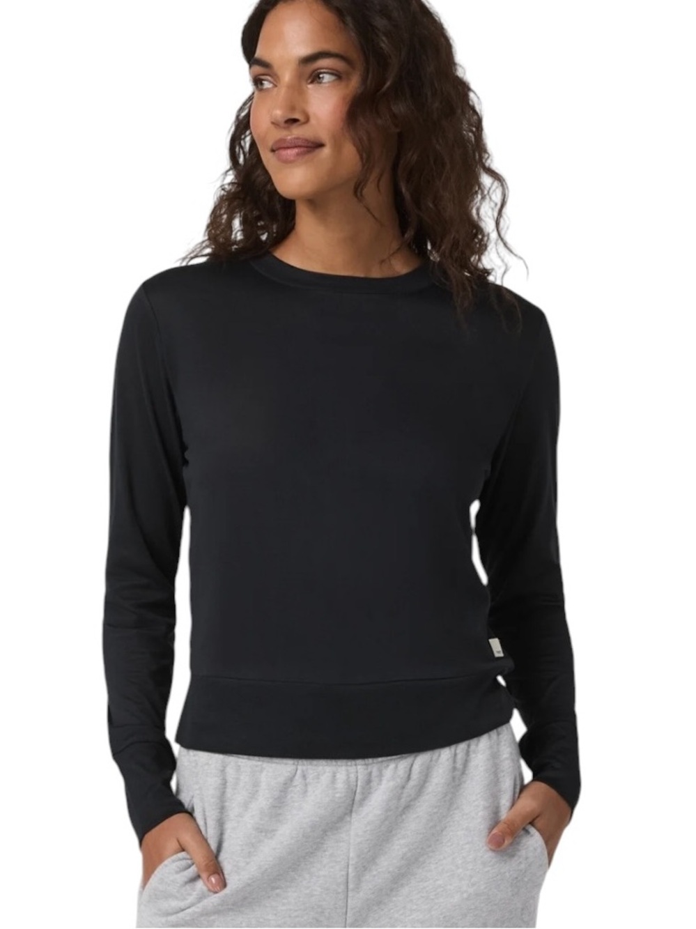 NEW Vuori Daydream Crew Top Black Heather Size M - Picture 4 of 14